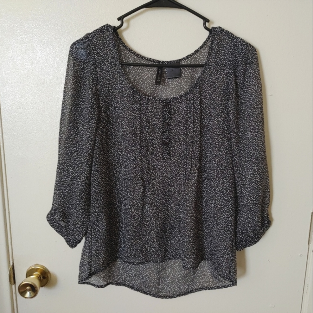 Full Tilt gauzy blouse, 3/4 sleeves